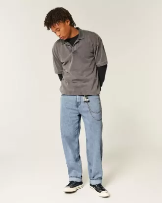 Jeans larghi skater lavaggio medio