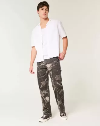 Jeans mimetici larghi da pittore