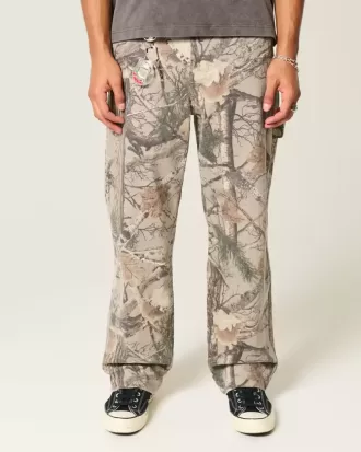 Jeans mimetici larghi da pittore