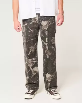 Jeans mimetici larghi da pittore