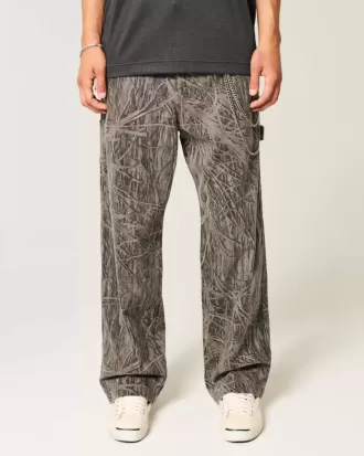 Jeans mimetici larghi da pittore