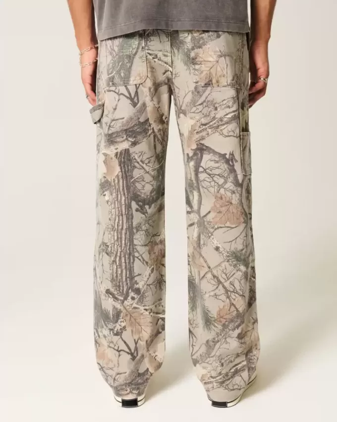 Jeans mimetici larghi da pittore