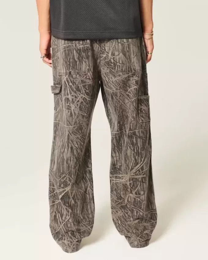 Jeans mimetici larghi da pittore