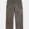 Jeans mimetici larghi da pittore