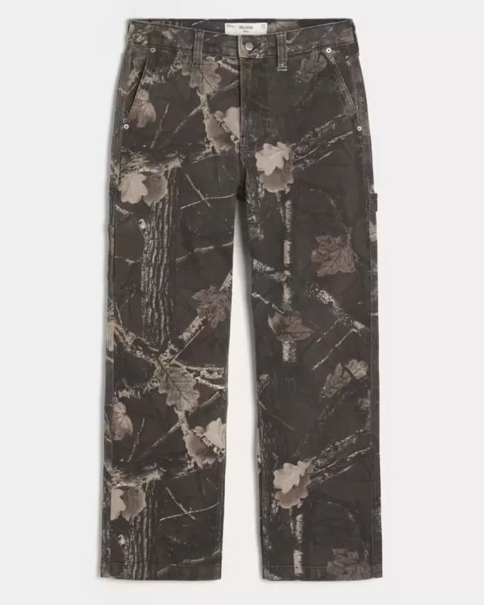 Jeans mimetici larghi da pittore