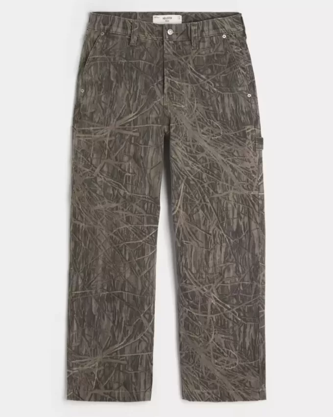 Jeans mimetici larghi da pittore