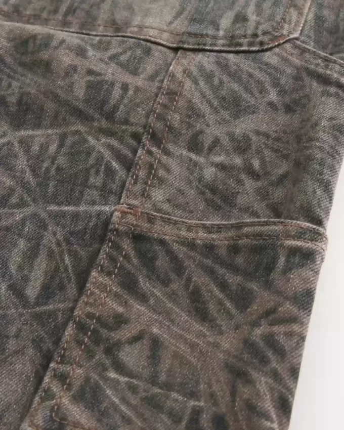Jeans mimetici larghi da pittore