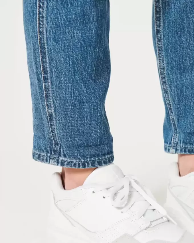 Jeans Mom a vita altissima lavaggio scuro Jeans Mom a vita altissima lavaggio scuro
