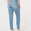 Jeans Mom Curvy a vita alta e lavaggio medio