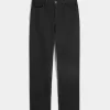 Jeans neri dritti a vita alta