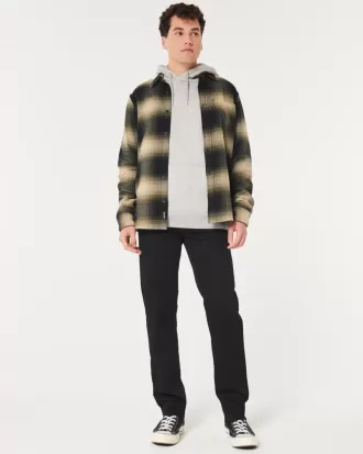 Jeans neri slim dritti anti-sbiadimento