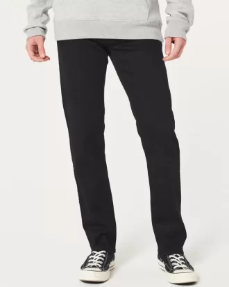 Jeans neri slim dritti anti-sbiadimento