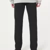 Jeans neri slim dritti anti-sbiadimento