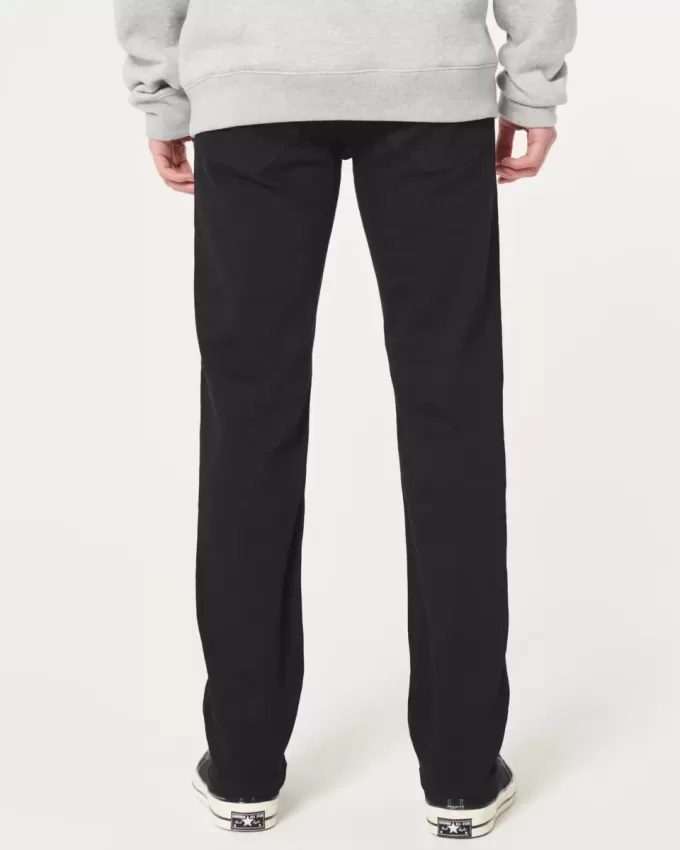 Jeans neri slim dritti anti-sbiadimento