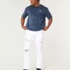 Jeans skinny bianchi sportivi