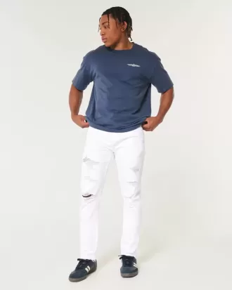 Jeans skinny bianchi sportivi