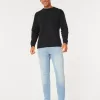Jeans skinny sportivi lavaggio chiaro