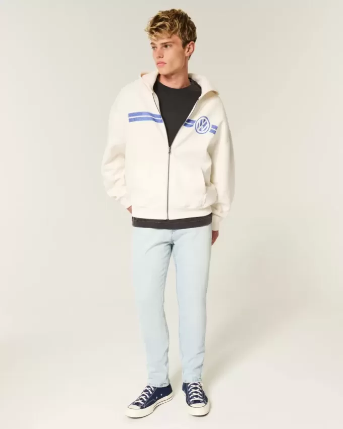 Jeans skinny sportivi lavaggio chiaro