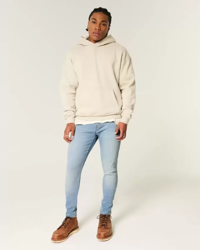 Jeans skinny sportivi lavaggio chiaro