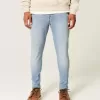 Jeans skinny sportivi lavaggio chiaro