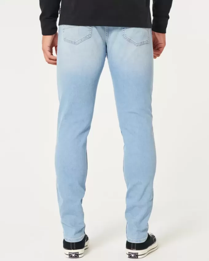 Jeans skinny sportivi lavaggio chiaro
