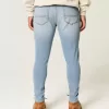Jeans skinny sportivi lavaggio chiaro