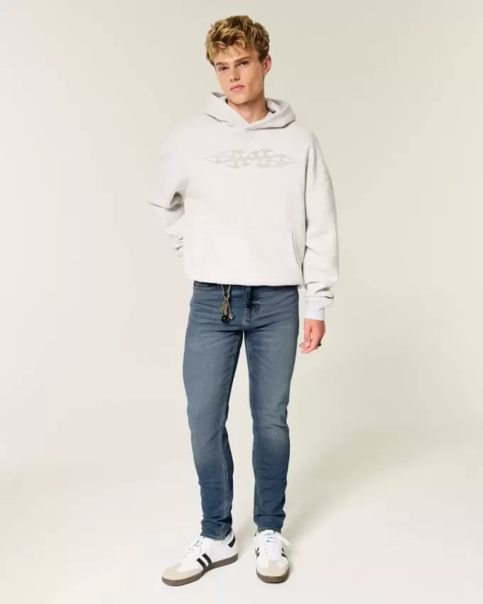 Jeans skinny sportivi lavaggio medio