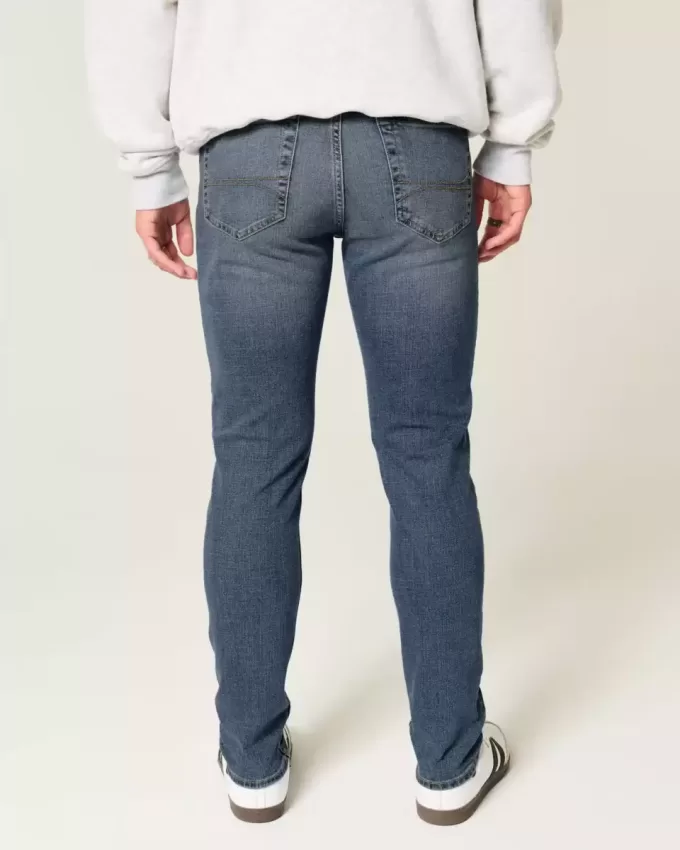 Jeans skinny sportivi lavaggio medio