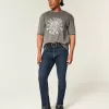 Jeans skinny sportivi lavaggio scuro