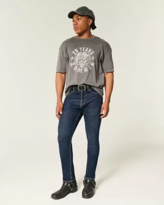 Jeans skinny sportivi lavaggio scuro