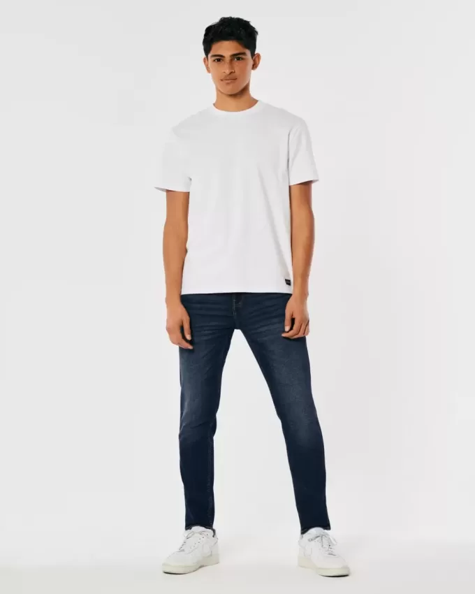 Jeans skinny sportivi lavaggio scuro