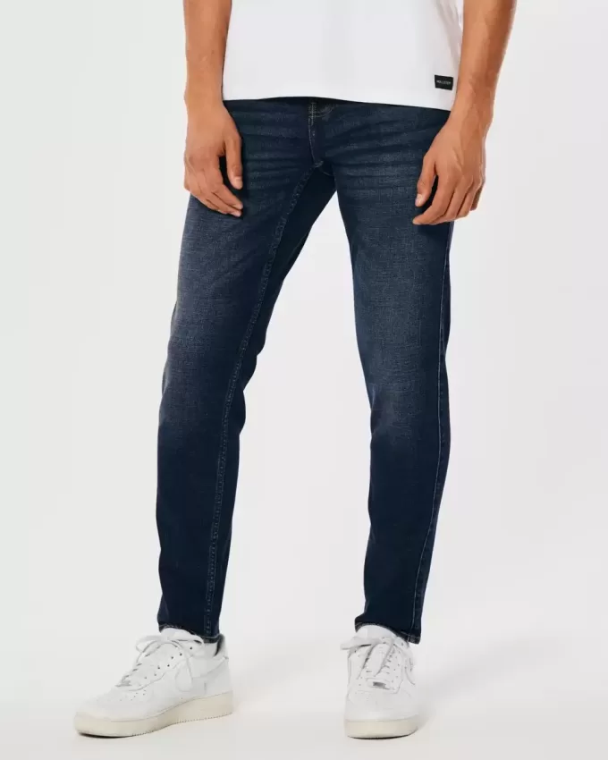 Jeans skinny sportivi lavaggio scuro