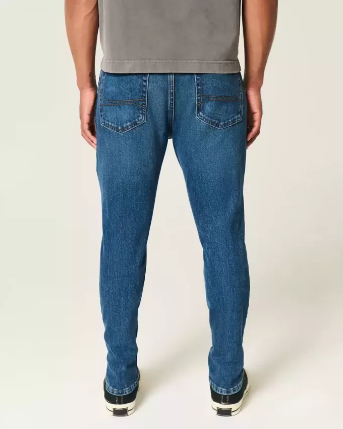 Jeans skinny sportivi lavaggio scuro