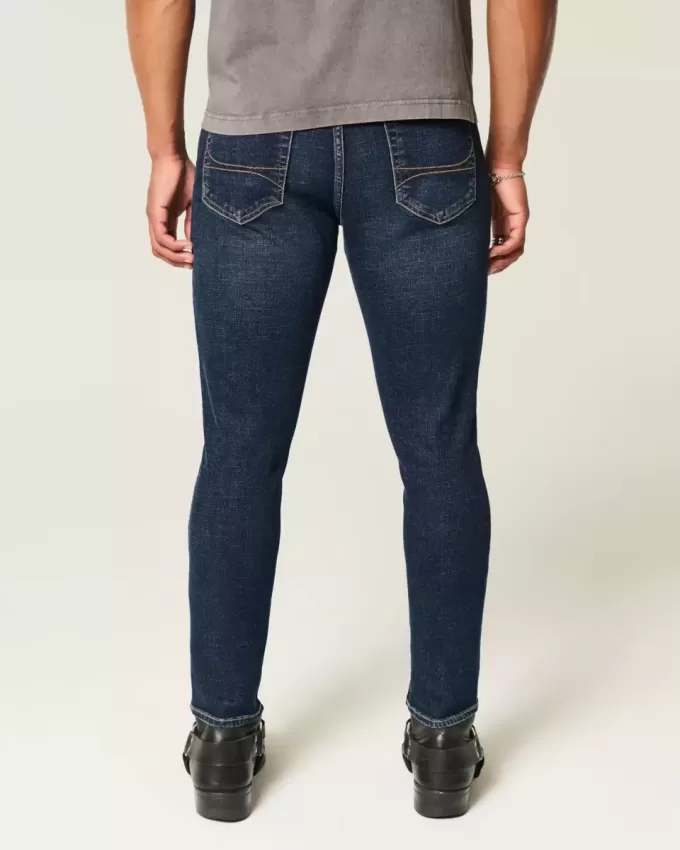 Jeans skinny sportivi lavaggio scuro