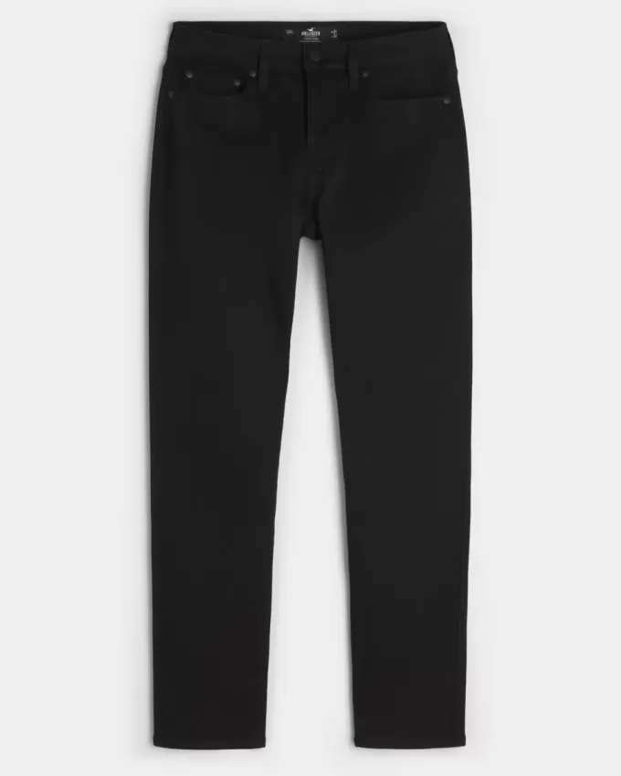 Jeans skinny sportivi neri anti-sbiadimento