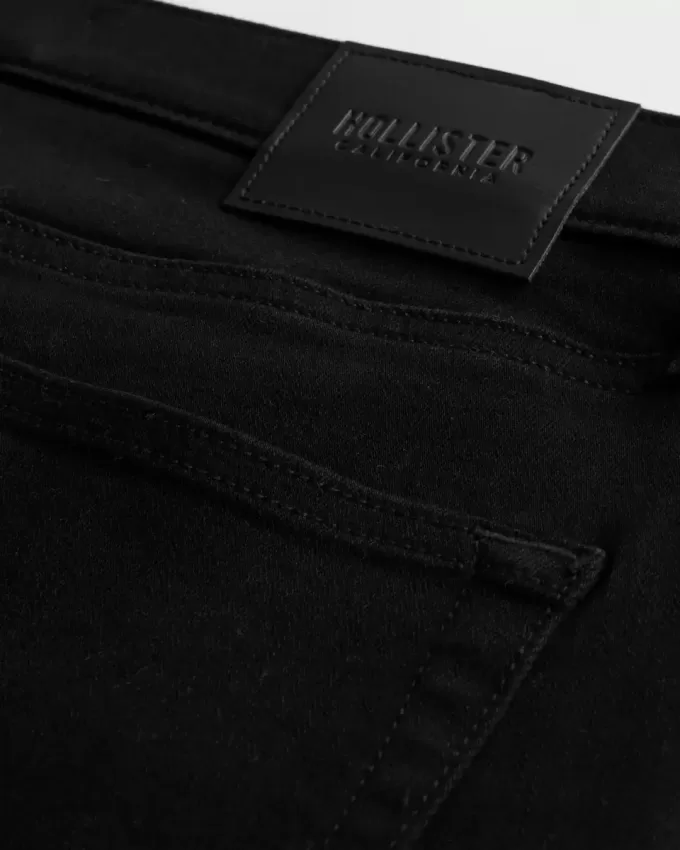 Jeans skinny sportivi neri anti-sbiadimento