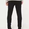 Jeans skinny sportivi neri anti-sbiadimento