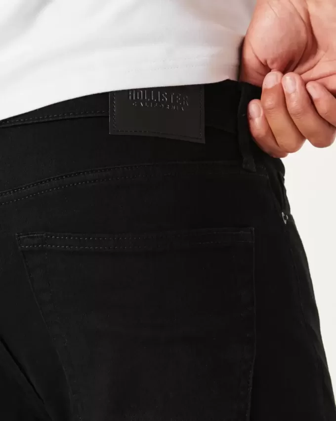 Jeans skinny sportivi neri anti-sbiadimento