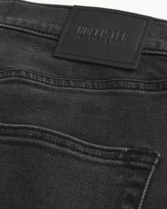 Jeans skinny sportivi neri lavati