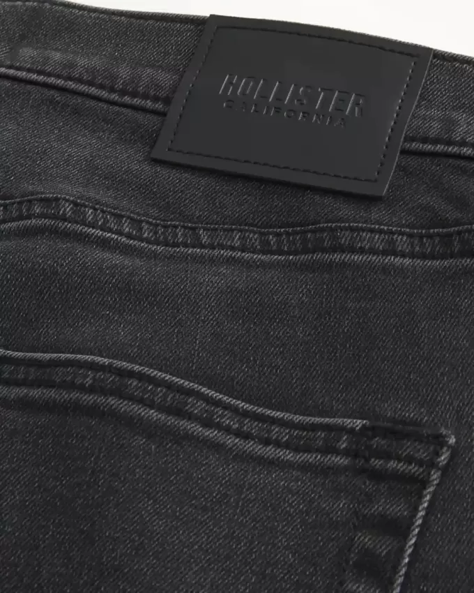 Jeans skinny sportivi neri lavati