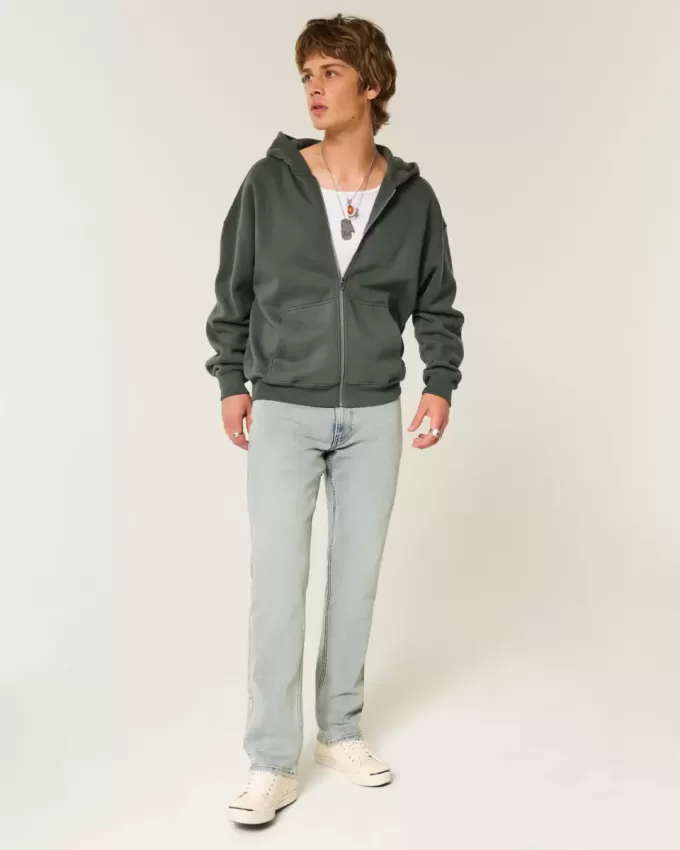 Jeans slim dritti lavaggio chiaro