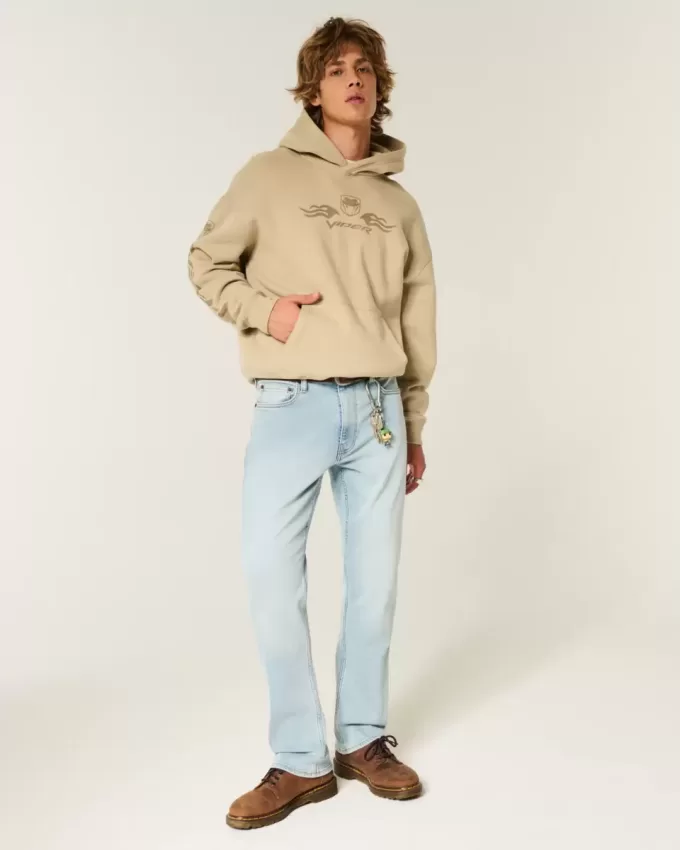 Jeans slim dritti lavaggio chiaro