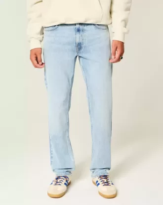 Jeans slim dritti lavaggio chiaro