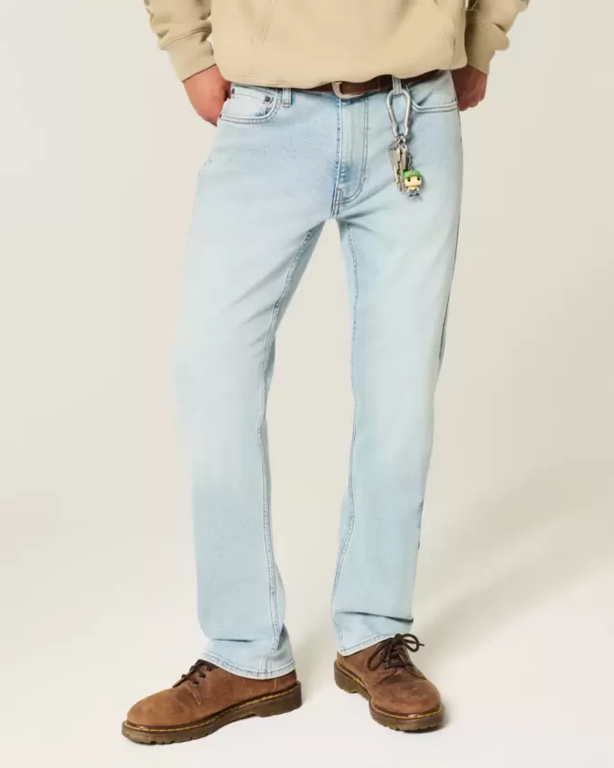 Jeans slim dritti lavaggio chiaro