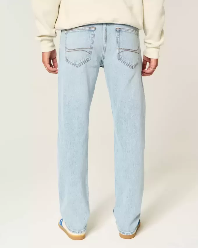 Jeans slim dritti lavaggio chiaro
