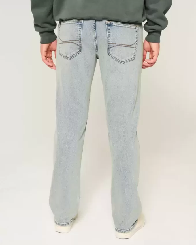 Jeans slim dritti lavaggio chiaro