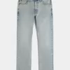 Jeans slim dritti lavaggio chiaro
