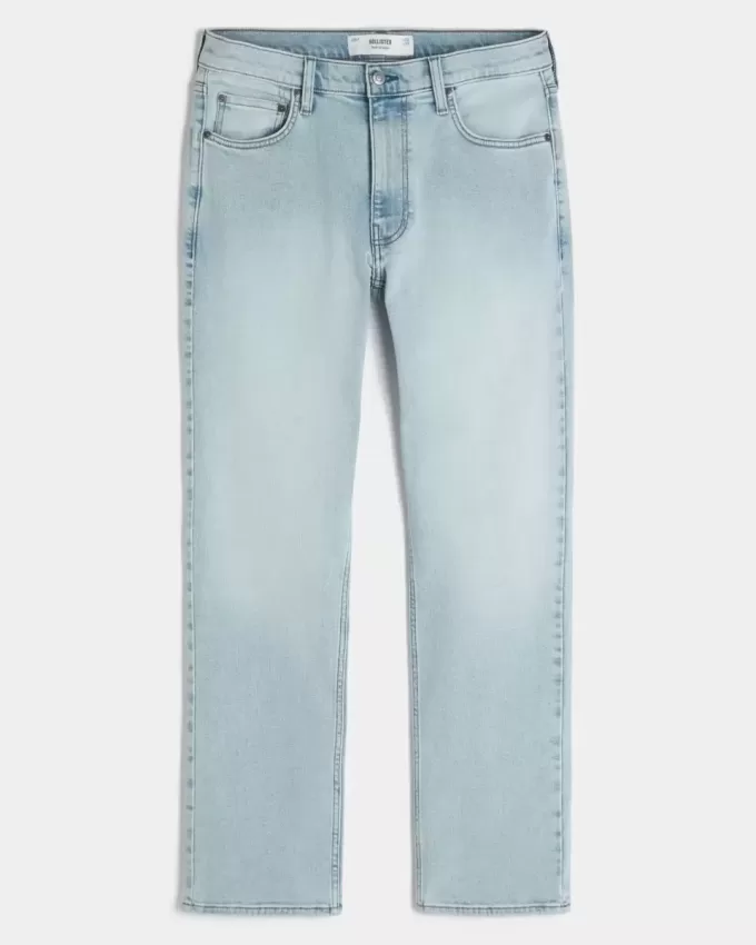 Jeans slim dritti lavaggio chiaro