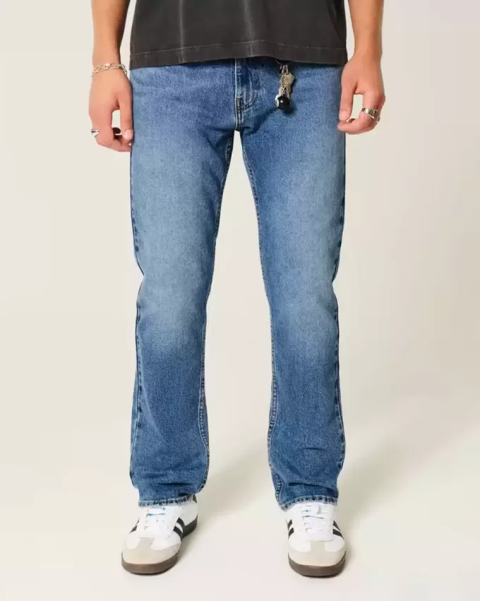 Jeans slim dritti lavaggio medio