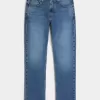 Jeans slim dritti lavaggio medio